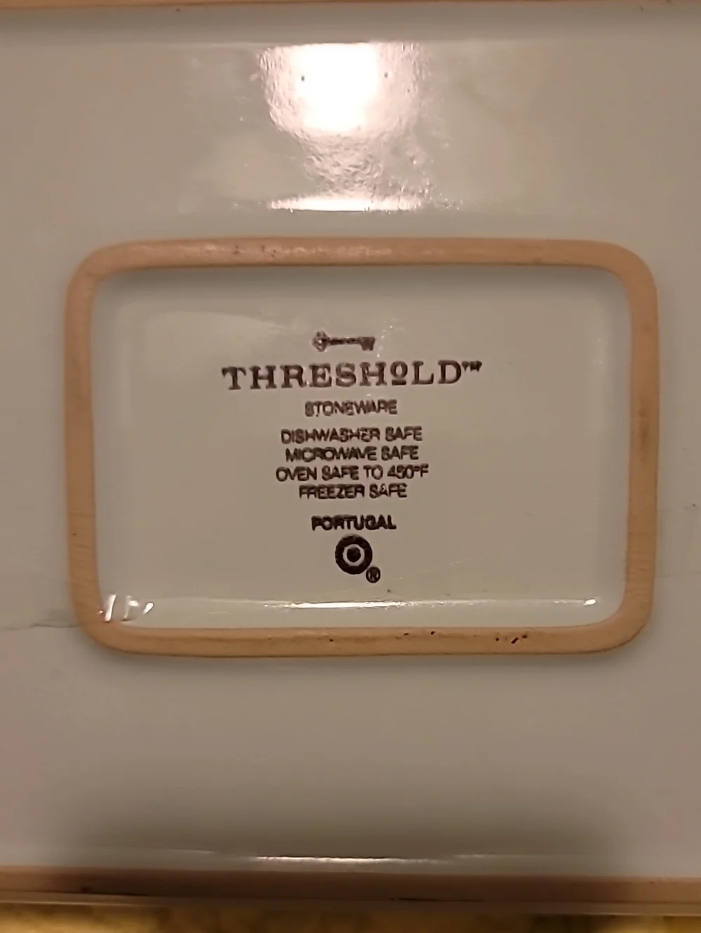 Threshold Light Blue Ceramic Rectangular Baker with Side Handles